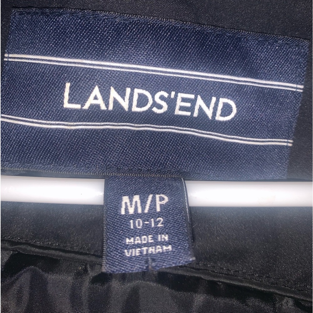 Land's End Black Mid Length Down Commuter Coat Black … Gem